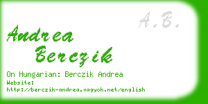 andrea berczik business card